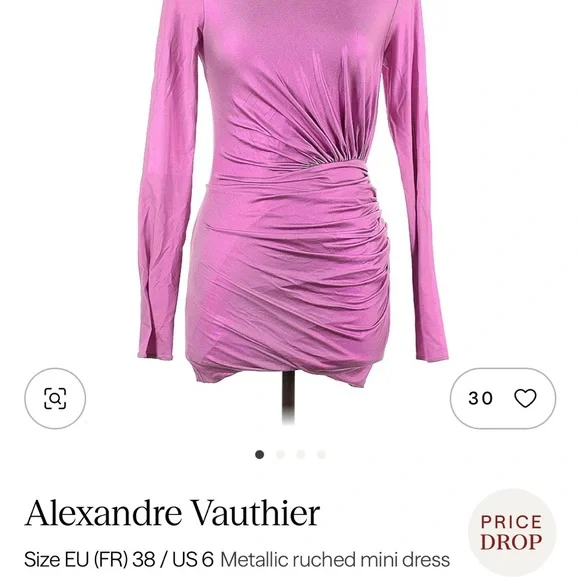 Chic Long Sleeve Pink Dress